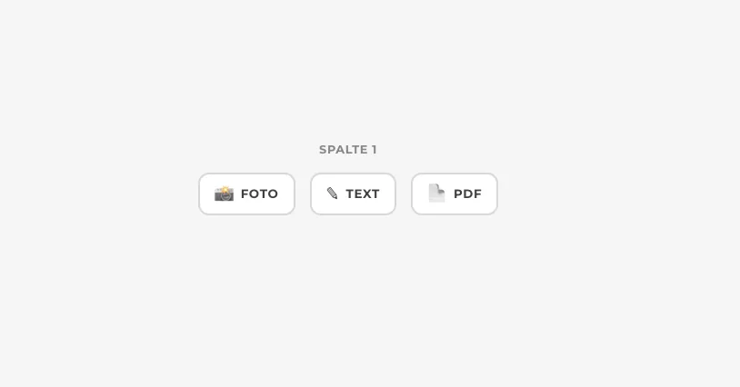 Einbetten von Foto, Text oder PDF in eine Spalte